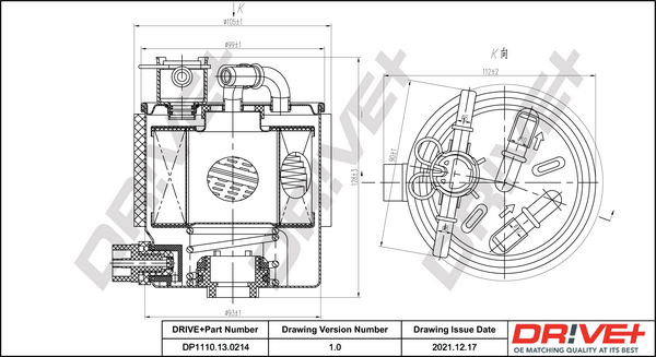 Fuel filter - DP1110.13.0214 Dr!ve+