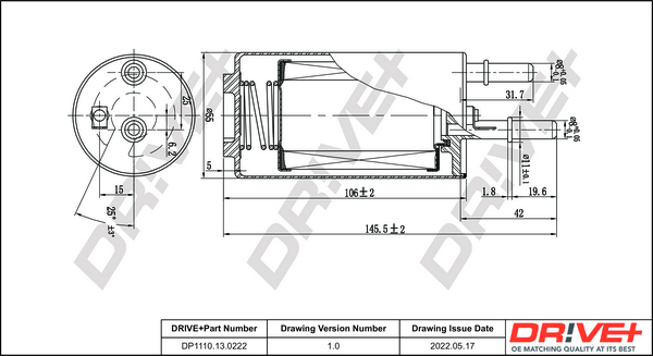 Fuel filter - DP1110.13.0222 Dr!ve+