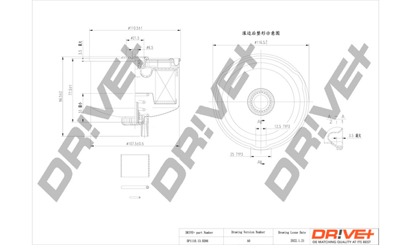 Fuel filter - DP1110.13.0266 Dr!ve+