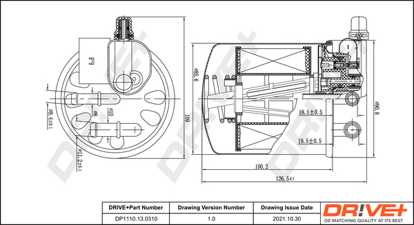 Fuel filter - DP1110.13.0310 Dr!ve+