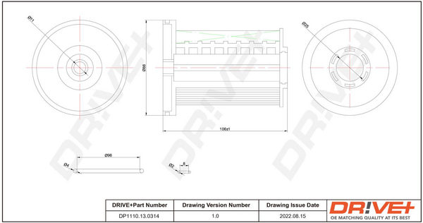 kuro filtras - DP1110.13.0314 Dr!ve+