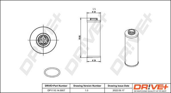 Hydraulic Filter, automatic transmission - DP1110.14.0007 Dr!ve+