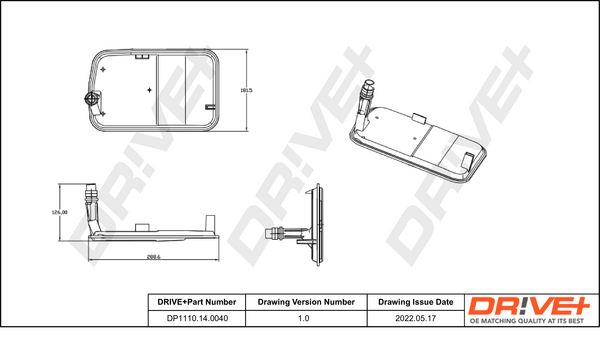 Hydraulic Filter, automatic transmission - DP1110.14.0040 Dr!ve+