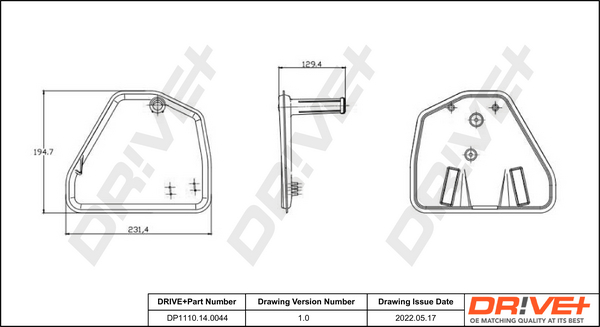 Hydraulic Filter Set, automatic transmission - DP1110.14.0044 Dr!ve+
