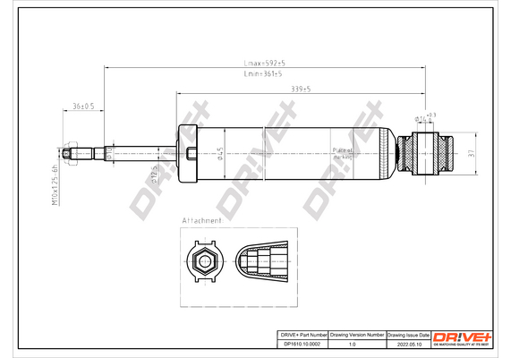 Ammortizzatore - DP1610.10.0002 Dr!ve+