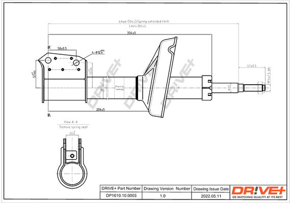 Ammortizzatore - DP1610.10.0003 Dr!ve+