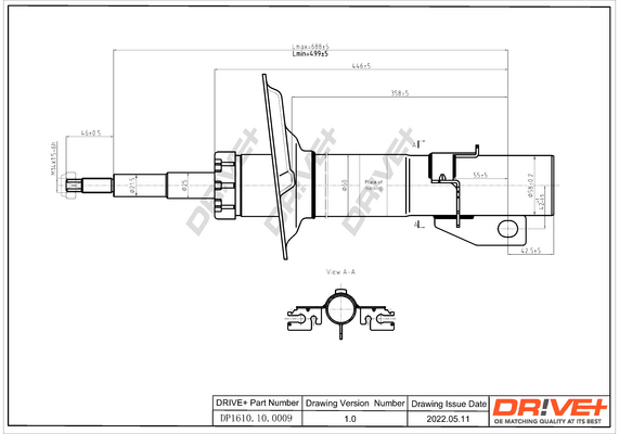 Ammortizzatore - DP1610.10.0009 Dr!ve+