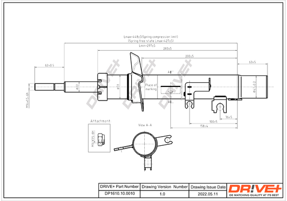 Shock Absorber - DP1610.10.0010 Dr!ve+