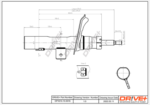 Stoßdämpfer - DP1610.10.0015 Dr!ve+