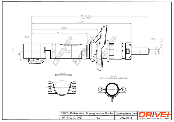 Амортизатор - DP1610.10.0023 Dr!ve+