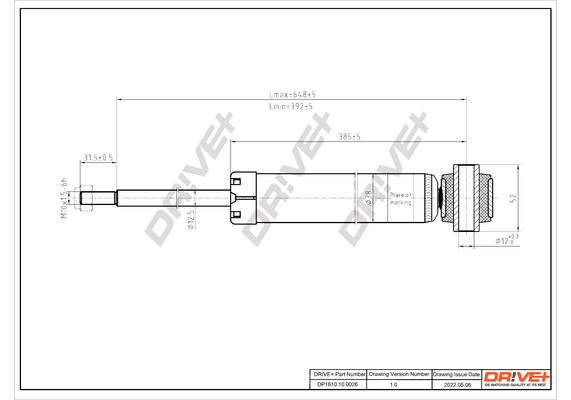 amortizatorius - DP1610.10.0026 Dr!ve+