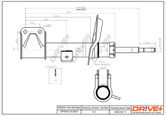 Ammortizzatore - DP1610.10.0037 Dr!ve+