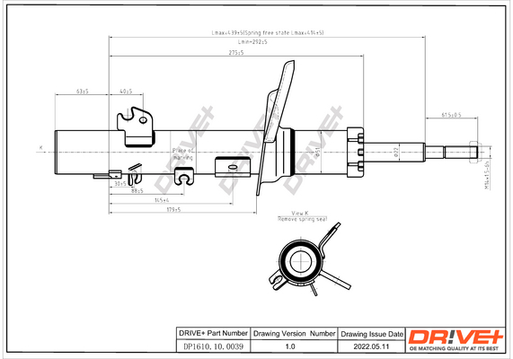 Ammortizzatore - DP1610.10.0039 Dr!ve+