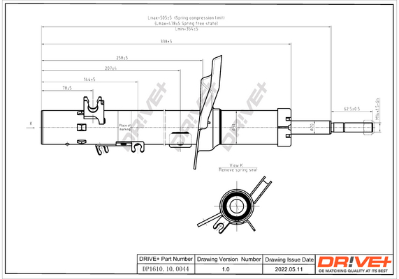 Ammortizzatore - DP1610.10.0044 Dr!ve+
