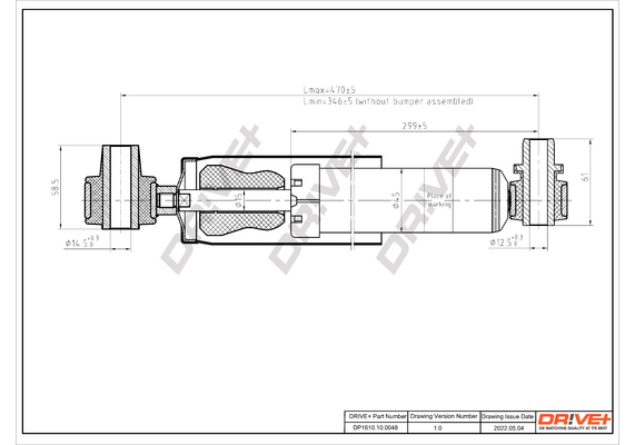 Ammortizzatore - DP1610.10.0048 Dr!ve+