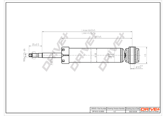 Shock Absorber - DP1610.10.0050 Dr!ve+