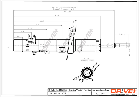 Ammortizzatore - DP1610.10.0058 Dr!ve+