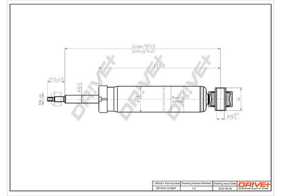Shock Absorber - DP1610.10.0067 Dr!ve+