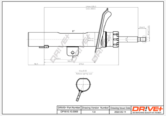 Shock Absorber - DP1610.10.0069 Dr!ve+