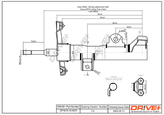 amortizatorius - DP1610.10.0072 Dr!ve+