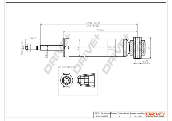 amortizatorius - DP1610.10.0073 Dr!ve+