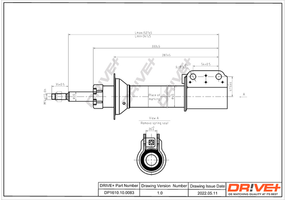 amortizatorius - DP1610.10.0083 Dr!ve+
