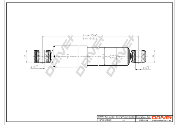 Shock Absorber - DP1610.10.0091 Dr!ve+