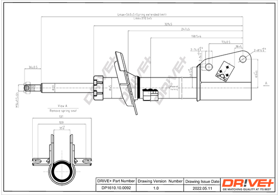 Ammortizzatore - DP1610.10.0092 Dr!ve+