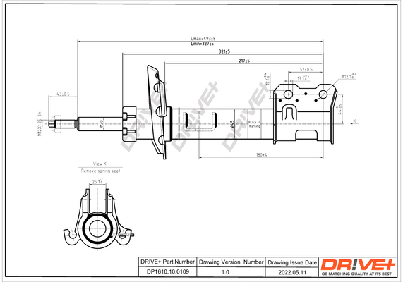 Shock Absorber - DP1610.10.0109 Dr!ve+