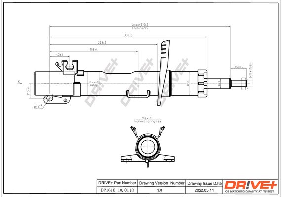 Shock Absorber - DP1610.10.0118 Dr!ve+