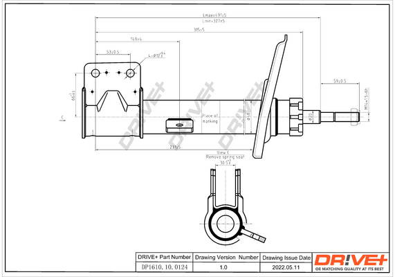 Shock Absorber - DP1610.10.0124 Dr!ve+