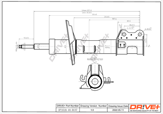 Stoßdämpfer - DP1610.10.0137 Dr!ve+