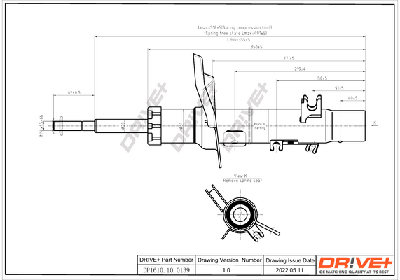 Shock Absorber - DP1610.10.0139 Dr!ve+