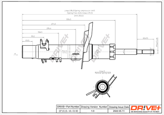 Shock Absorber - DP1610.10.0140 Dr!ve+