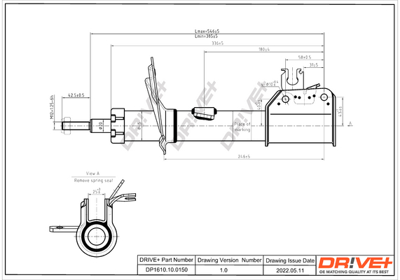 Shock Absorber - DP1610.10.0150 Dr!ve+