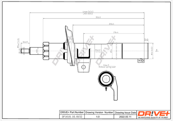 Shock Absorber - DP1610.10.0152 Dr!ve+
