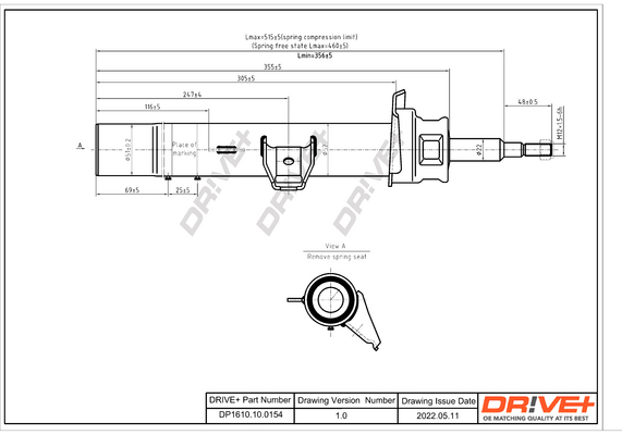 Shock Absorber - DP1610.10.0154 Dr!ve+