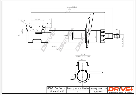 Shock Absorber - DP1610.10.0156 Dr!ve+