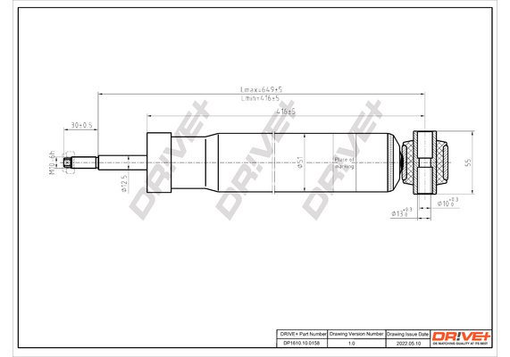 Shock Absorber - DP1610.10.0158 Dr!ve+