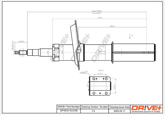 Shock Absorber - DP1610.10.0159 Dr!ve+