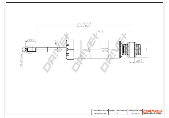 Shock Absorber - DP1610.10.0169 Dr!ve+
