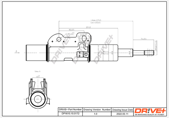 Shock Absorber - DP1610.10.0172 Dr!ve+