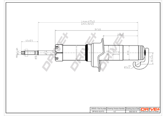 Shock Absorber - DP1610.10.0173 Dr!ve+