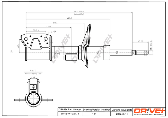 Shock Absorber - DP1610.10.0178 Dr!ve+