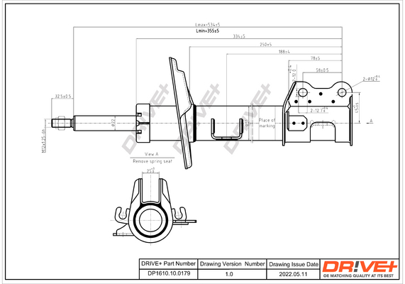 Shock Absorber - DP1610.10.0179 Dr!ve+