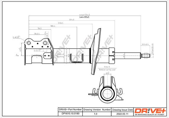 Shock Absorber - DP1610.10.0180 Dr!ve+