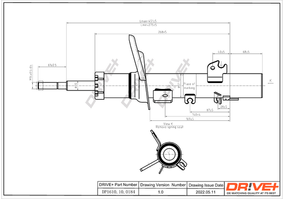 Shock Absorber - DP1610.10.0184 Dr!ve+