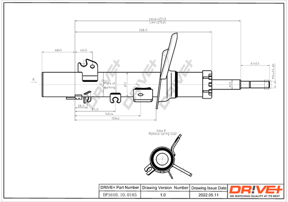 Ammortizzatore - DP1610.10.0185 Dr!ve+