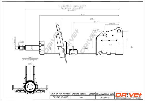 Ammortizzatore - DP1610.10.0186 Dr!ve+