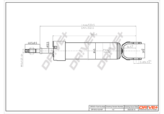 Shock Absorber - DP1610.10.0187 Dr!ve+